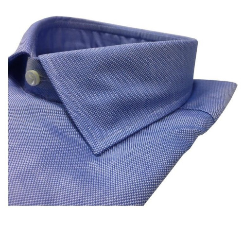 BRANCACCIO camicia uomo oxford celeste 100% cotone vestibilità regolare slim