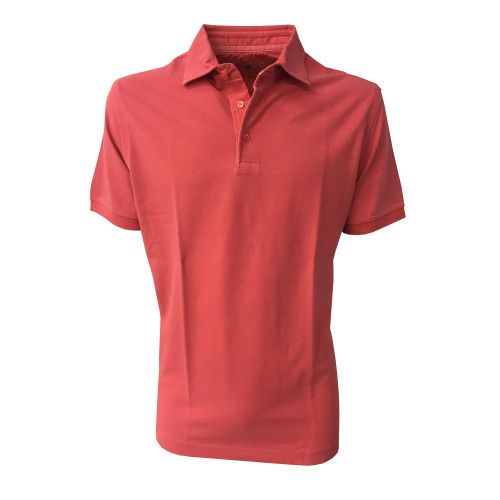 DELLA CIANA polo uomo mezza manica colore corallo 100% cotone