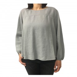 ASPESI shirt woman gray mod H718 C195 100% linen