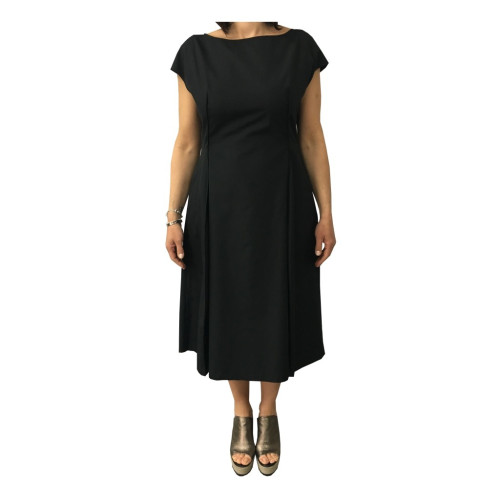 ASPESI black woman dress mod H608 D307 100% cotton MADE IN ITALY