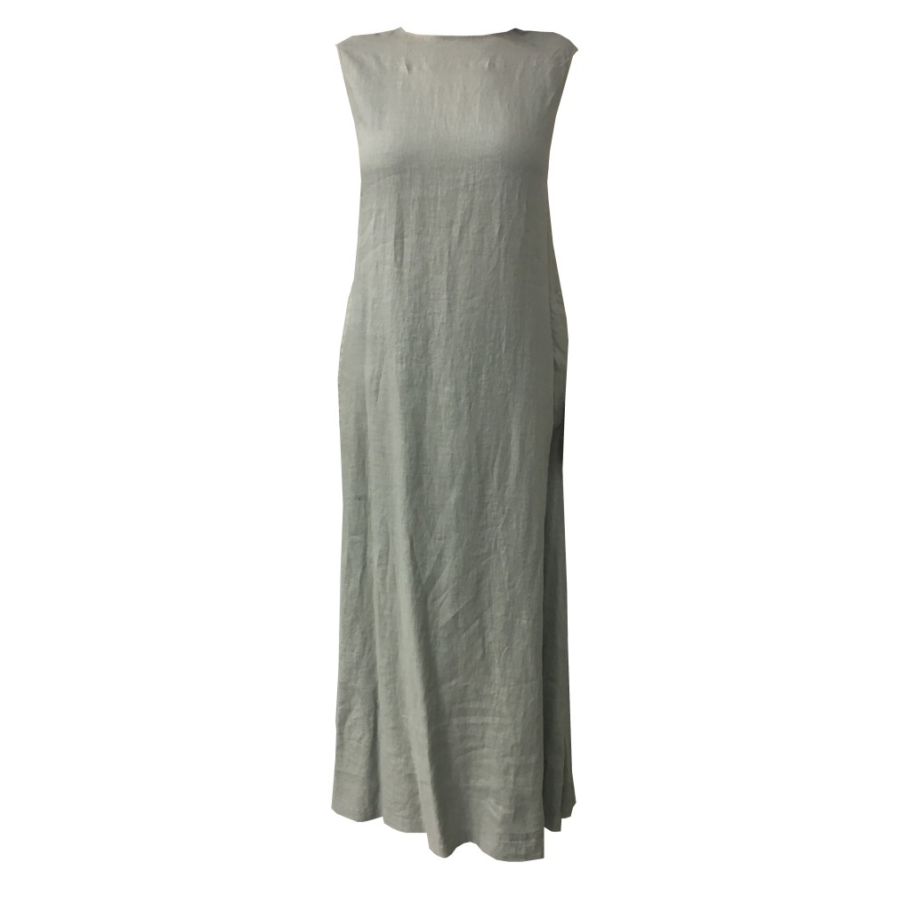 ASPESI long sleeveless woman dress mod H613 C195 100% linen MADE IN ITALY