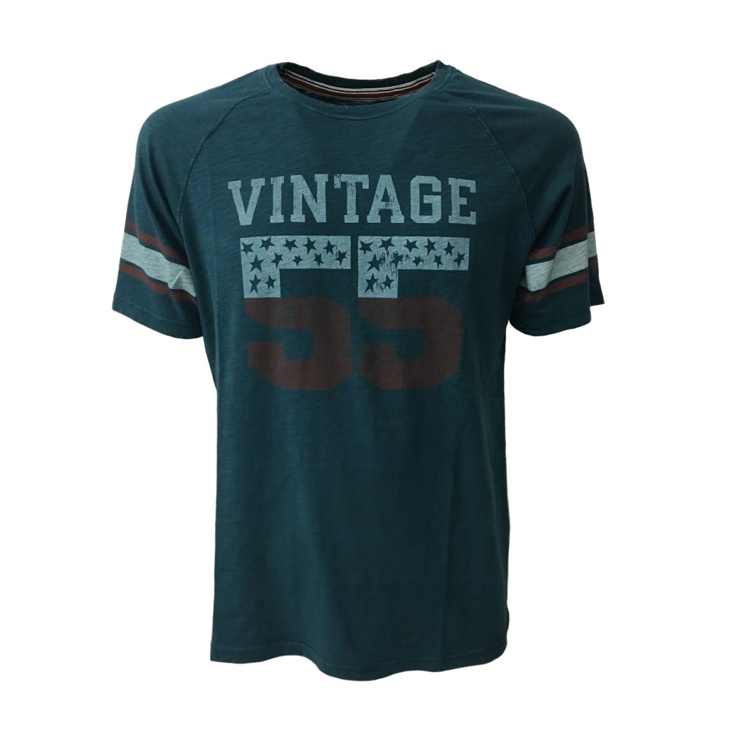 VINTAGE 55 man t-shirt oil mod FOOTBALL 100% cotton