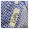 BRANCACCIO man shirt long sleeve light blue fantasy slim fit 100% cotton ALBINI