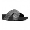 FIT FLOP sandalo donna nero shimmer print LULU CROSS SLIDE K59-547