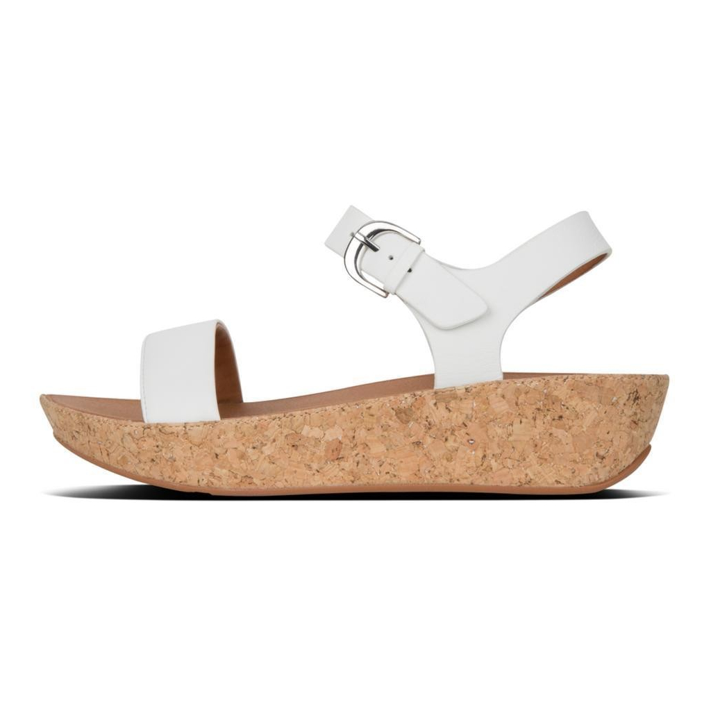 FIT FLOP sandalo donna bianco in pelle mod BON II BACK-STRAP K25-194