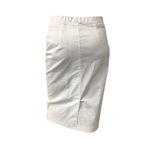 ELENA MIRÒ   white woman skirt with elastic  96% cotton 4% elastane