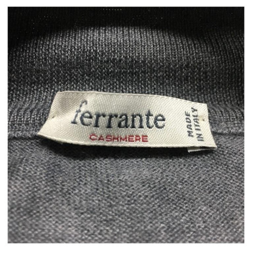 FERRANTE cardigan man with buttons  gray 70% cashmere 30% silk MADE IN ITALY