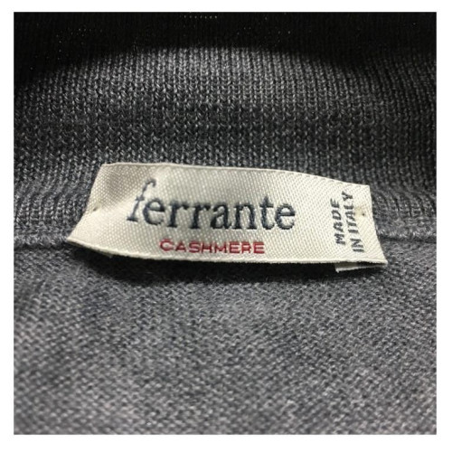 FERRANTE cardigan uomo bottoni grigio 70%cashmere 30% seta MADE IN ITALY