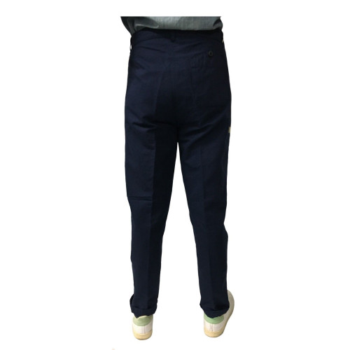 MANIFATTURA CECCARELLI pants man with side pockets  blue mod 6517 76% cotton 24% linen MADE IN ITALY