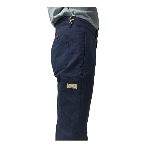 MANIFATTURA CECCARELLI pants man with side pockets  blue mod 6517 76% cotton 24% linen MADE IN ITALY
