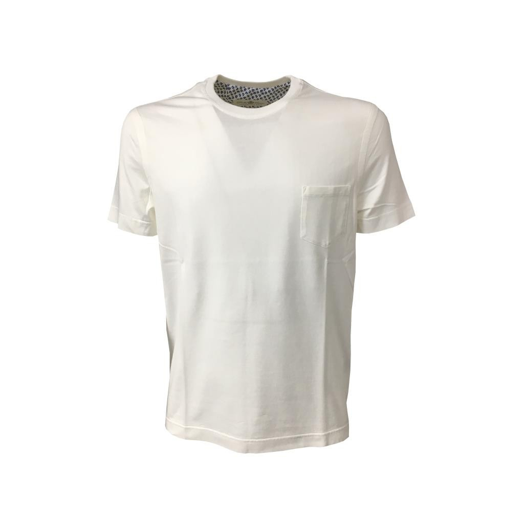 DELLA CIANA white T-shirt man with pocket 100% cotton MADE IN ITALY