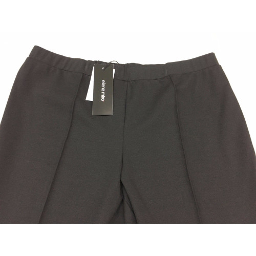 ELENA MIRO' pantalone donna in jersey pesante con cuciture davanti nero