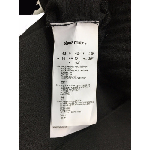 ELENA MIRO' pantalone donna in jersey pesante con cuciture davanti nero