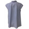 ASPESI shirt woman white / light blue mod H809 B863 100% cotton
