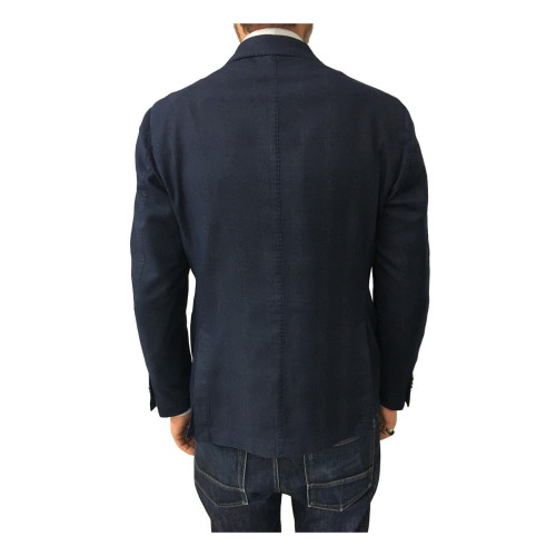 L.B.M 1911 men's blue jacket unlined  78% cotton 18% linen 4% polyamide mod 2875