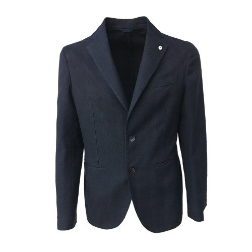 L.B.M 1911 men's blue jacket unlined  78% cotton 18% linen 4% polyamide mod 2875