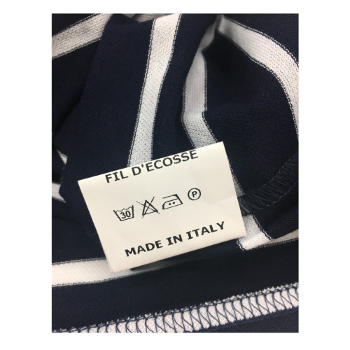 PANICALE polo uomo rigata 100 % cotone filo di Scozia vestibilità slim