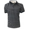 PANICALE polo shirt striped 100% cotton Scotland thread slim fit