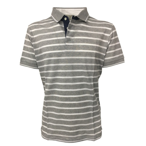 PANICALE polo shirt striped 100% cotton Scotland thread slim fit