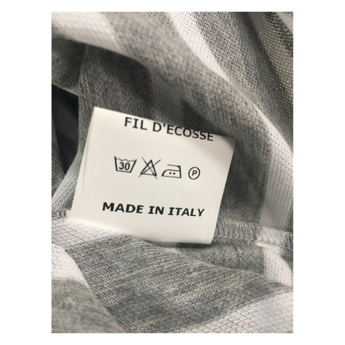 PANICALE polo uomo rigata 100 % cotone filo di Scozia vestibilità slim