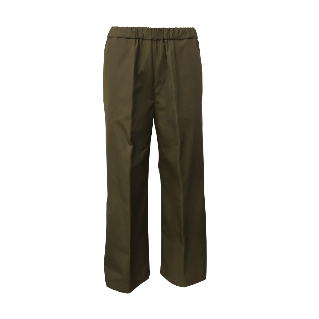 ASPESI pantalone verde donna largo con elastico in vita e tasche mod H128 D307 MADE IN ITALY