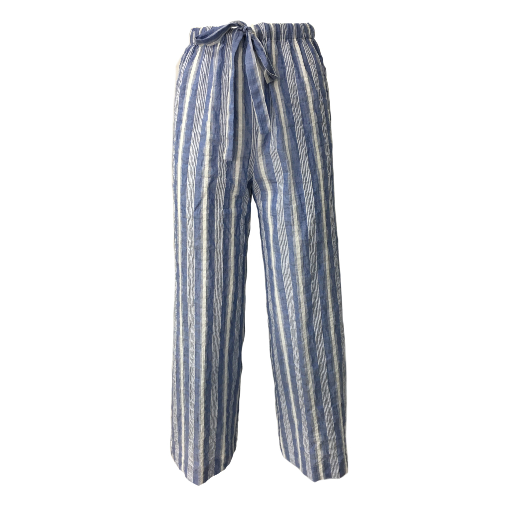 ASPESI pantalone donna righe azzurro/bianco cotone mod H107 G163 MADE IN ITALY ASPESI pantalone donna righe azzurro/bianco cotone mod H107 G163 MADE IN ITALY