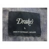 DRAKE’S men's shirt denim mod SHI-SR0HSHL 55% linen 45% cotton MADE IN ENGLAND