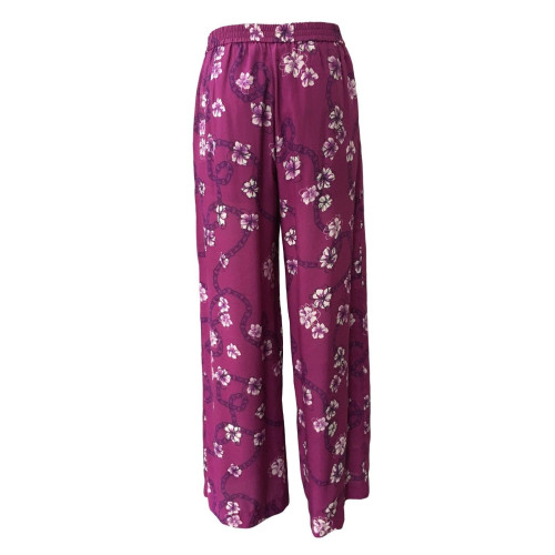 PENNYBLACK pantalone donna con elastico in vita fantasia mauve mod LAMPARA