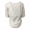 PENNYBLACK women's sweater half sleeve lines cream/black mod EDEN 100% cotton