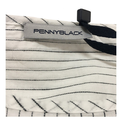 PENNYBLACK women's sweater half sleeve lines cream/black mod EDEN 100% cotton