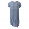 BYE BYE MARY by JUSTMINE abito donna righe azzurro/bianco mod LEMONADE YARA561 MADE IN ITALY