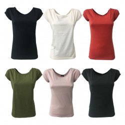 ASPESI t-shirt half sleeve women mod Z304 Red 100% cotton MADE IN ITALY