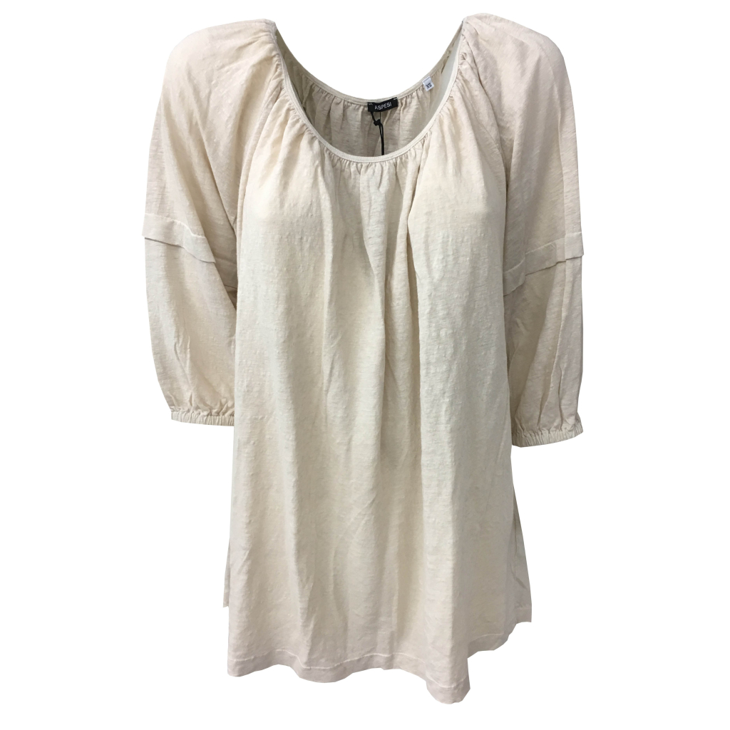 ASPESI woman mesh mod Z335 F067 3/4 sleeve 100% Linen ASPESI woman mesh mod Z335 F067 3/4 sleeve 100% Linen