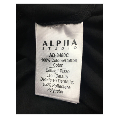 ALPHA STUDIO women's blouse ecru/green/brown mod AD-8610C 95% viscose 5% elastane