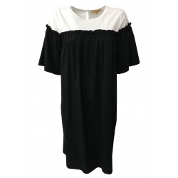 HUMILITY 1949 women's dress half sleeve black / white mod HA6128