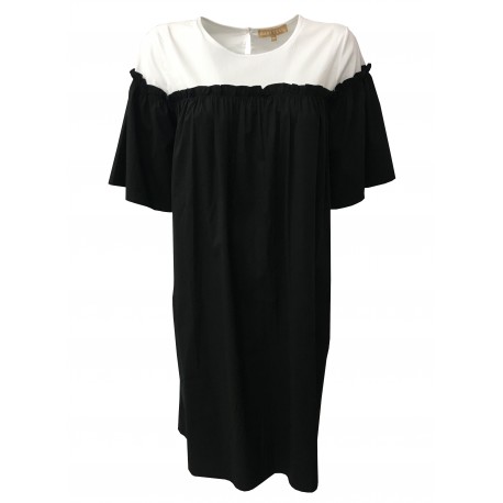 HUMILITY 1949 abito donna mezza manica nero/bianco mod HA6128