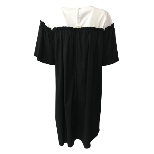 HUMILITY 1949 women's dress half sleeve black / white mod HA6128