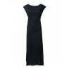 HUMILITY 1949 women's long dress blue sleeveless with belt mod HA6061 MADE IN ITALY