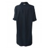 HUMILITY 1949 half sleeve woman dress with blue side pockets HA6024 100% cotton MADE IN ITALY
