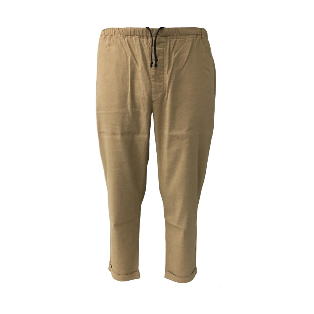 BKØ linea MADSON pantalone uomo lino con elastico mod DU18065 MADE IN ITALY