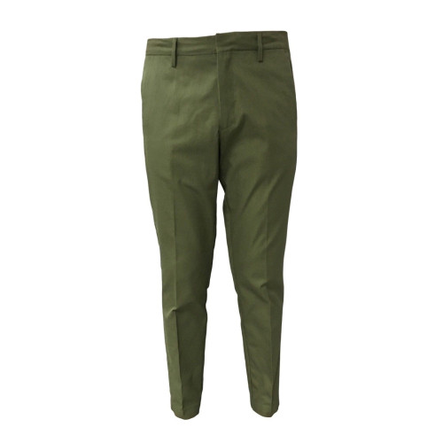 TISSUE' men's trousers green with zip mod TPM00501 100% cotton MADE IN ITALY