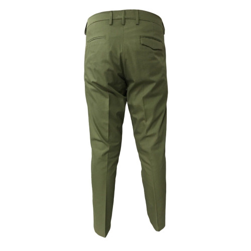 TISSUE' pantalone uomo verde con zip mod TPM00501 100% cotone MADE IN ITALY