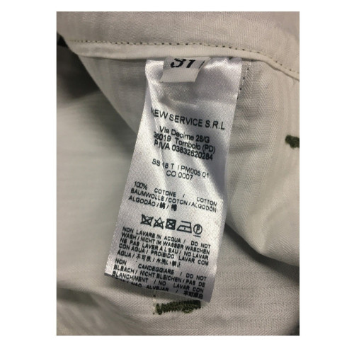 TISSUE' men's trousers green with zip mod TPM00501 100% cotton MADE IN ITALY