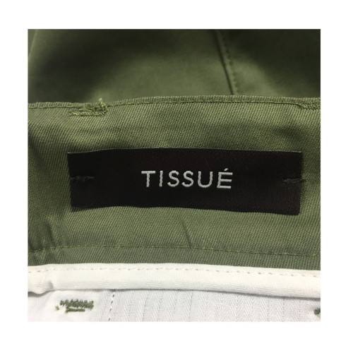 TISSUE' men's trousers green with zip mod TPM00501 100% cotton MADE IN ITALY