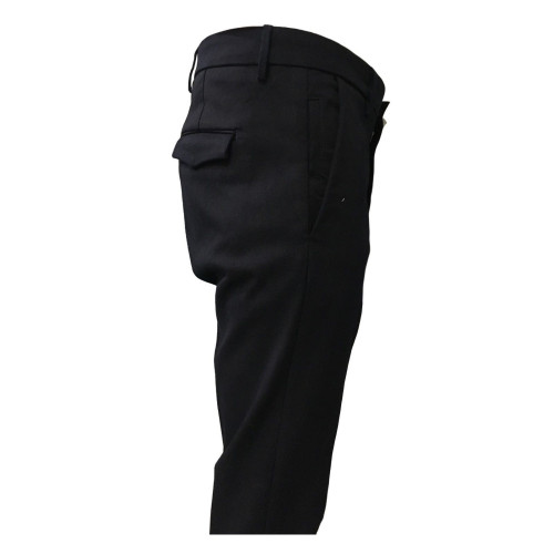 TISSUE’ pantalone uomo blu con zip cotone pesante mod TPM00502 MADE IN ITALY