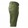 TISSUE’ pantalone uomo verde con bottoni e linguetta dietro mod TPM00600 G001 100% cotone MADE IN ITALY