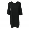 ALPHA STUDIO women's dress black  mod AD-8353O 100% cotton