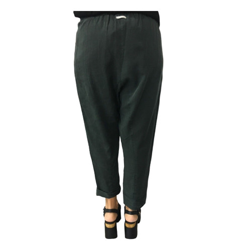 HUMILITY 1949 dark green woman trousers with elastic mod HA6100 MADE IN ITALY