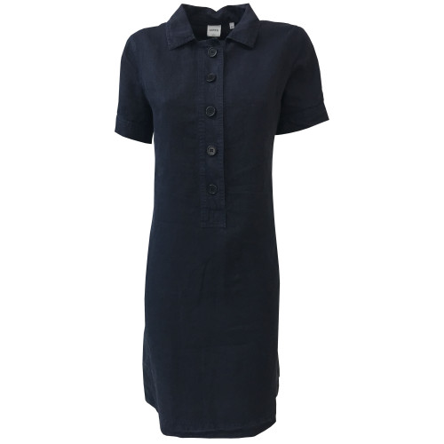 ASPESI woman dress blue half sleeve model H605 C253 100% linen