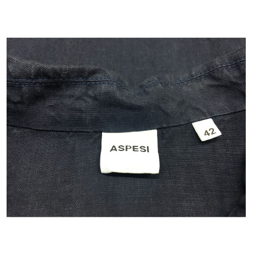ASPESI abito donna blu mezza manica modello H605 C253 100% lino